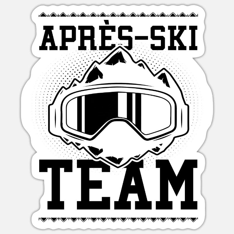 Après Ski Team - Sticker size S (10 x 10 cm) - white matte