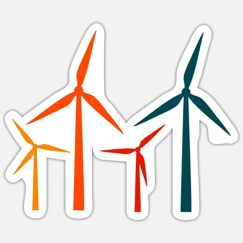 Wind power Sticker size S (10 x 10 cm)