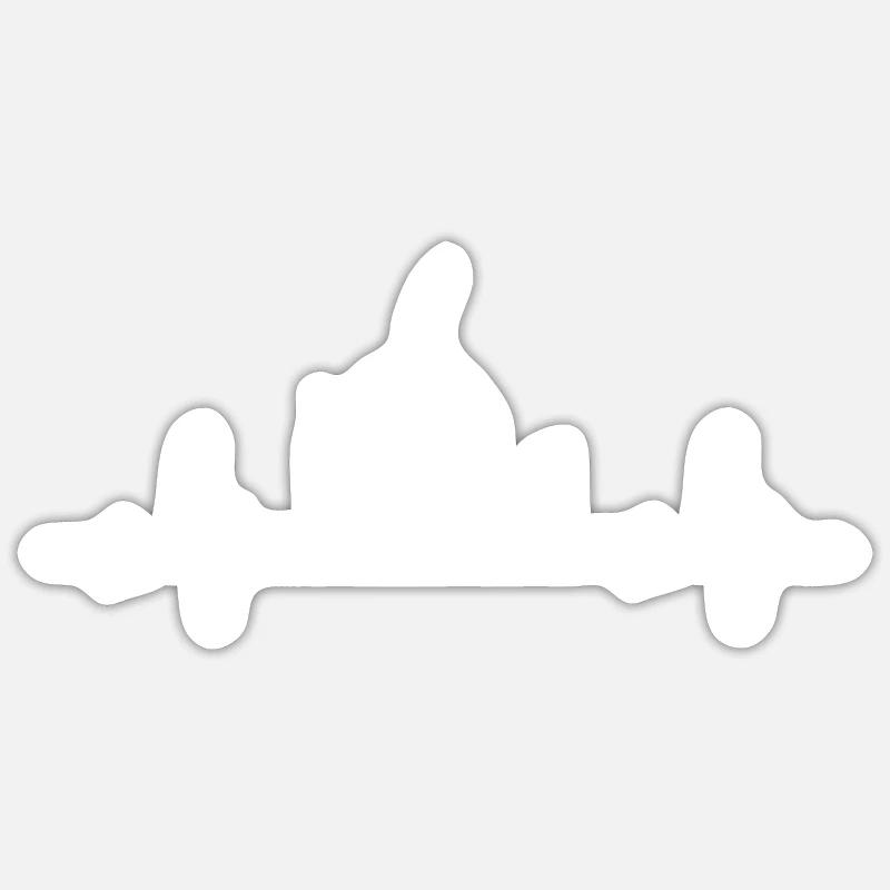 Cadeau d’éolienne - Sticker taille S (10 x 10 cm) - blanc mat