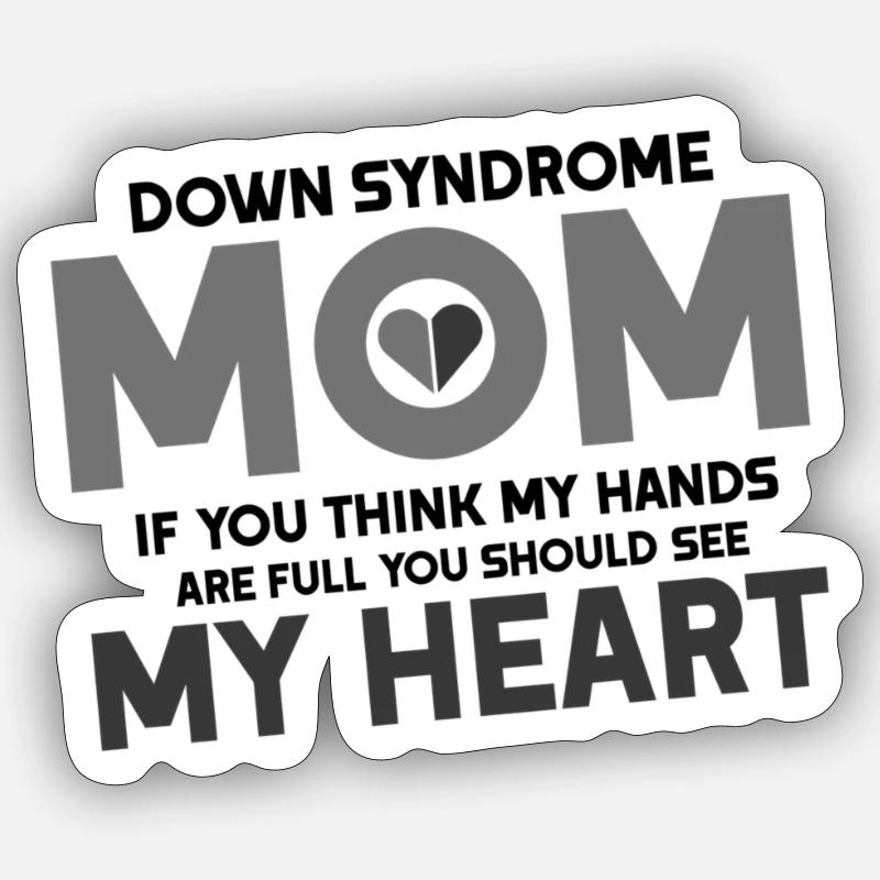 Down Syndrom Down Syndrom Bewusstsein Geschenkidee Sticker Größe S (10 x 10 cm)
