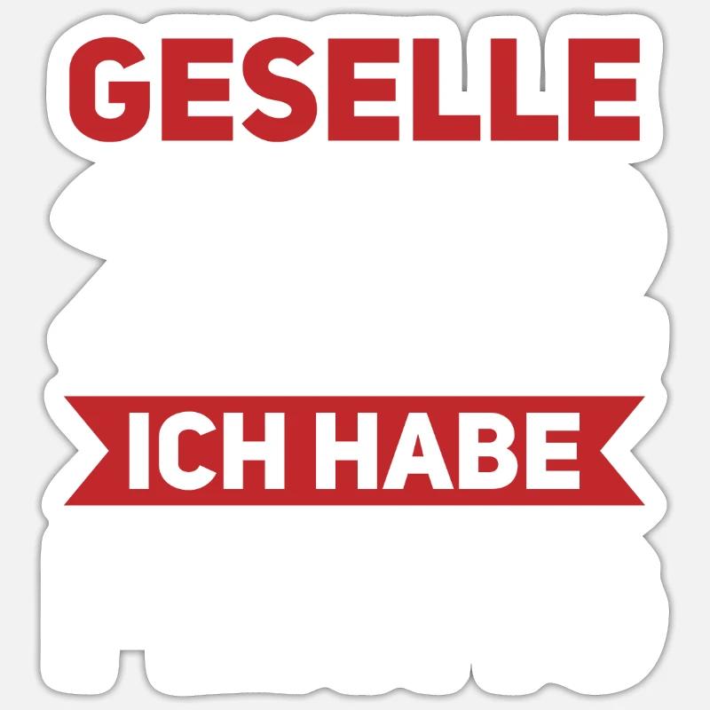 Geselle 2022 Gesellenprüfung Berufsschule Geschenk - Sticker Größe S (10 x 10 cm) - Mattweiß