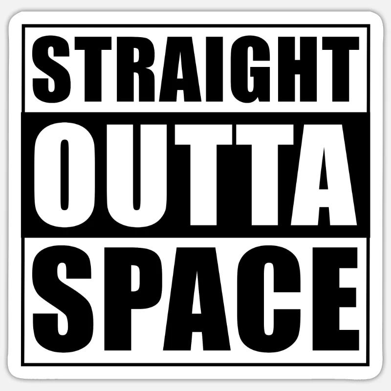 Espace droit outta - Sticker taille S (10 x 10 cm) - blanc mat