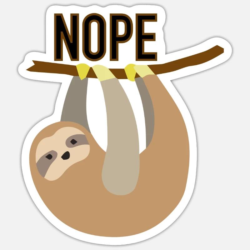 Sloth - Sticker size S (10 x 10 cm) - white matte