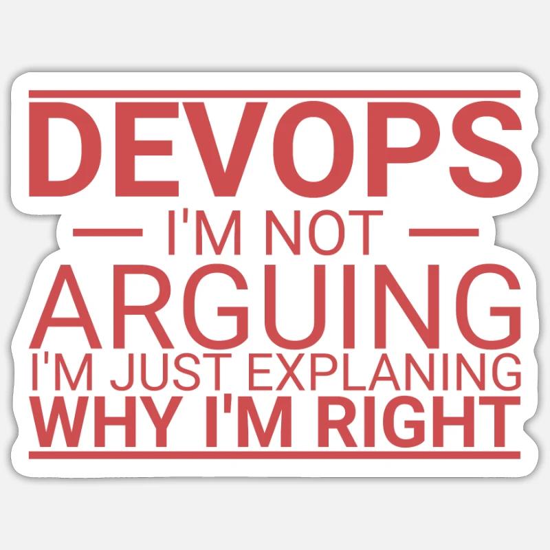 Argumentation DevOps | Développement de logiciels » Sticker taille S (10 x 10 cm)