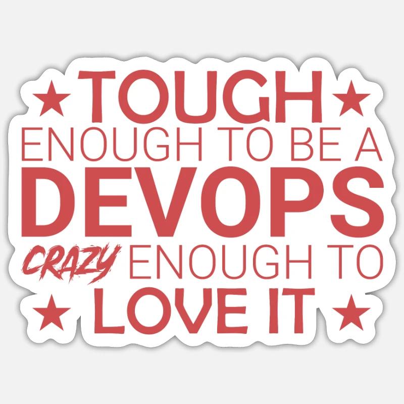 "DevOps Crazy | Software Development" Sticker size S (10 x 10 cm)