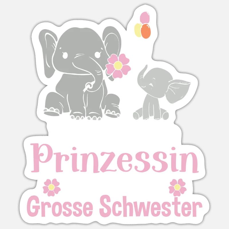 Diese Süsse Prinzessin Wird Grosse Schwester - Sticker Größe S (10 x 10 cm) - Mattweiß