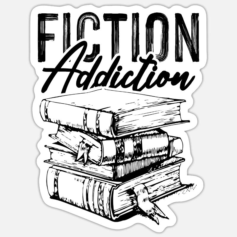 fiction book - Sticker size S (10 x 10 cm) - white matte
