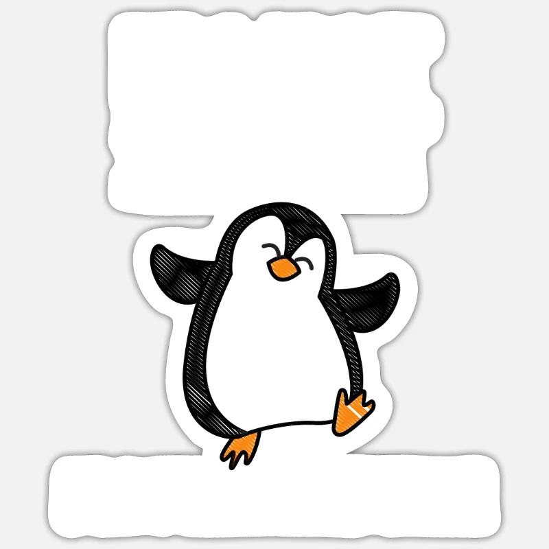 Ich bin nicht klein, ich bin Pinguingröße Sticker Größe S (10 x 10 cm)