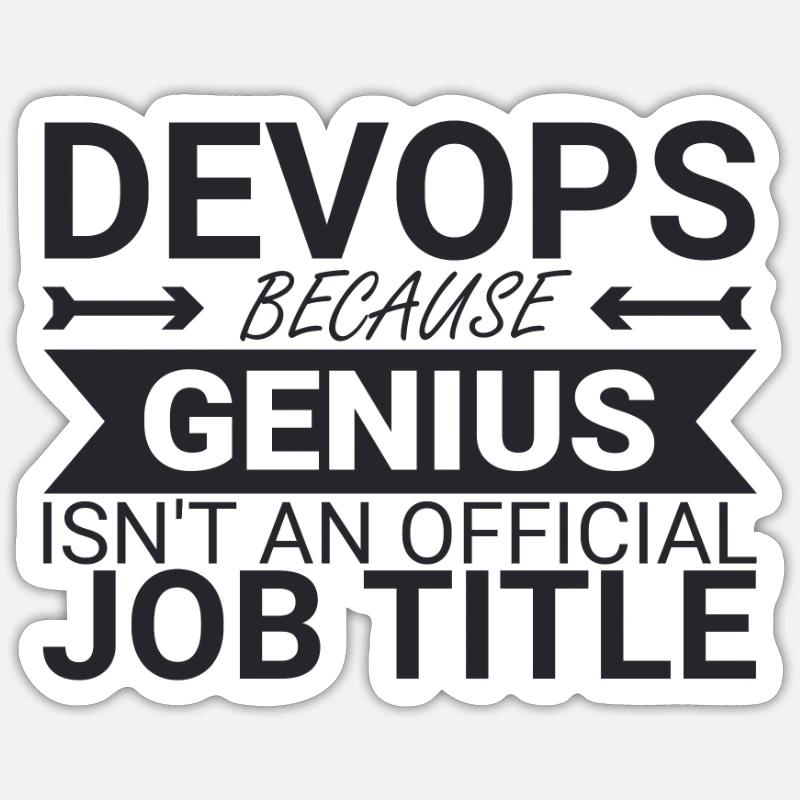 « DevOps Genius | Développement de logiciels » Sticker taille S (10 x 10 cm)