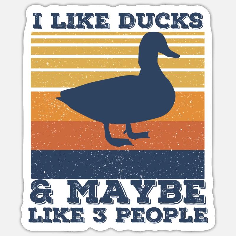 Duck - Sticker size S (10 x 10 cm) - white matte