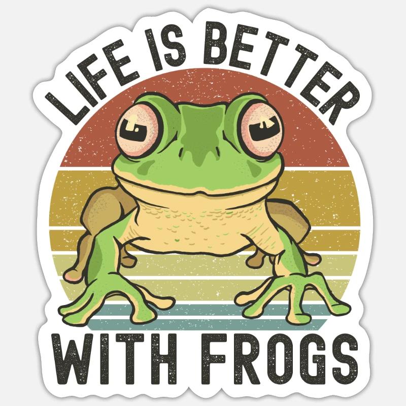 Frog - Sticker size S (10 x 10 cm) - white matte
