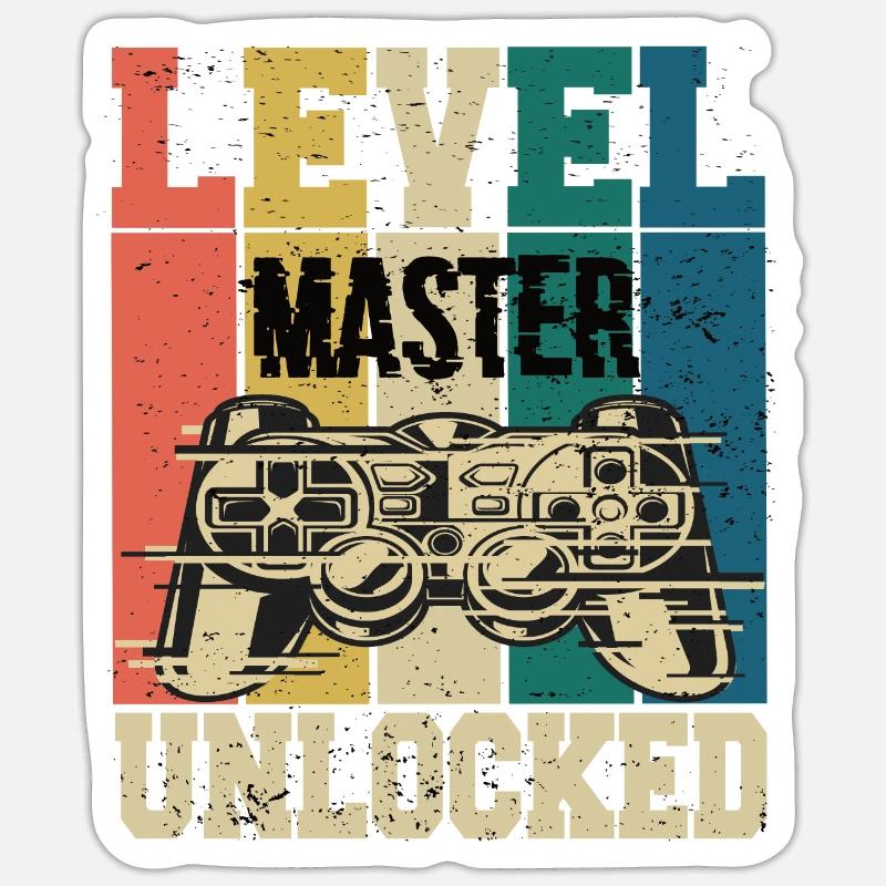 Level Master Unlocked Sticker size S (10 x 10 cm)