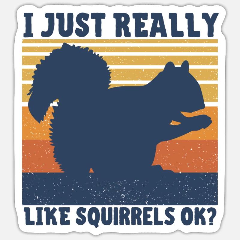 Squirrel Sticker size S (10 x 10 cm)