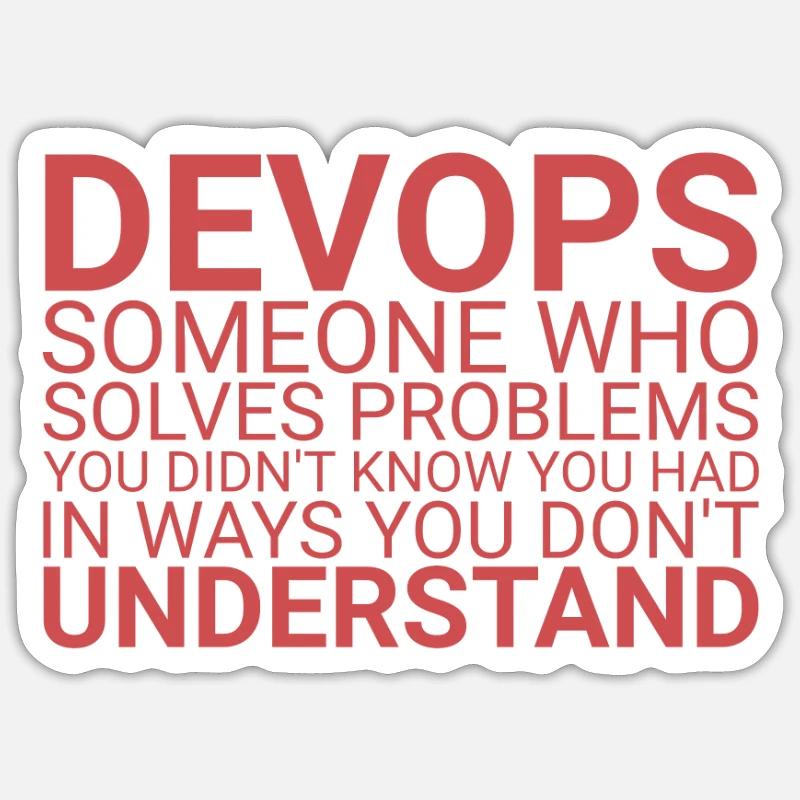 « Problème DevOps | Développement de logiciels » Sticker taille S (10 x 10 cm)