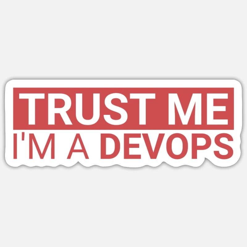 DevOps Trust | Software Development" Sticker size S (10 x 10 cm)