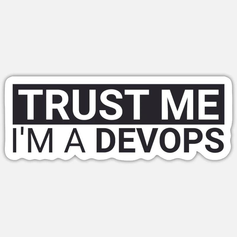 DevOps Trust | Software Development" Sticker size S (10 x 10 cm)