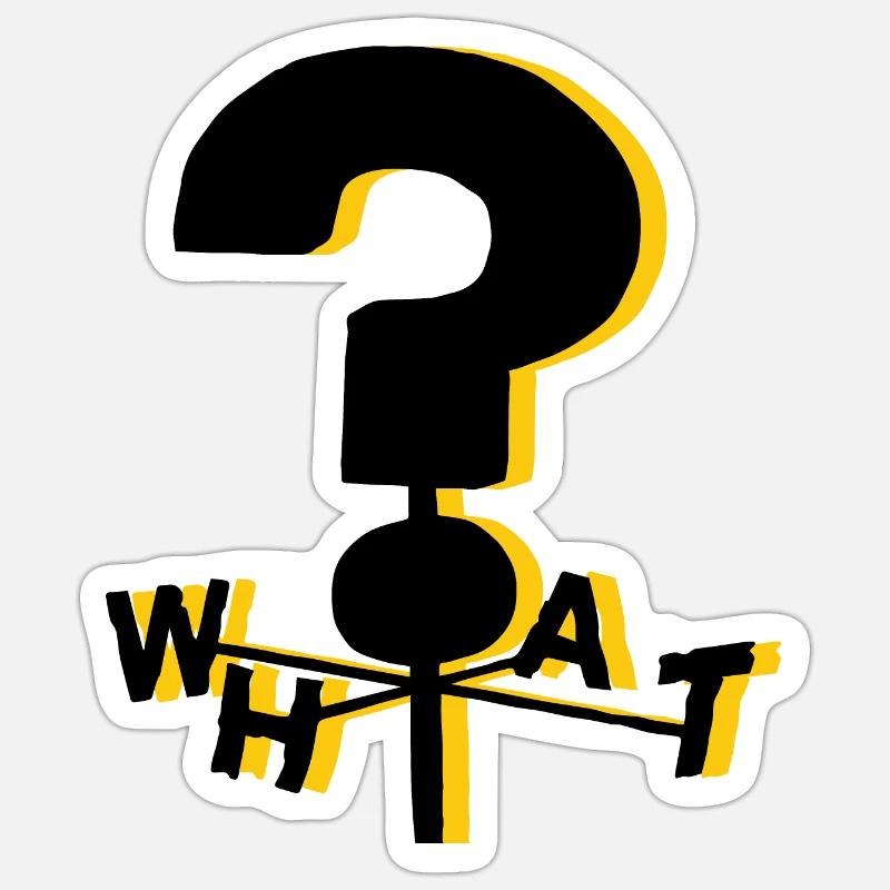 La gravité tombe QUOI? - Sticker taille S (10 x 10 cm) - blanc mat