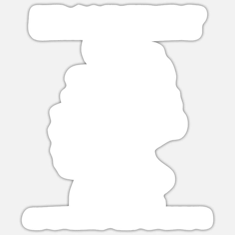 Francfort (Oder) Carte - Sticker taille S (10 x 10 cm) - blanc mat
