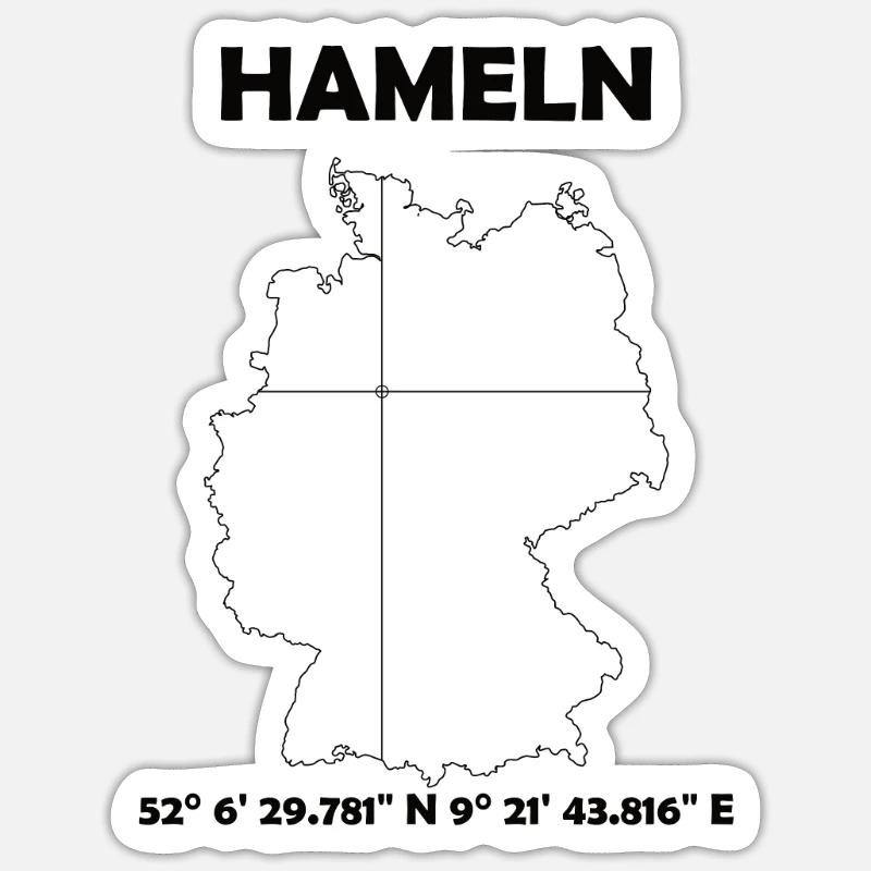 Hameln Map Sticker size S (10 x 10 cm)