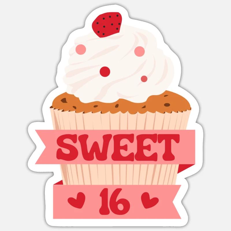 Doux 16 - Sticker taille S (10 x 10 cm) - blanc mat