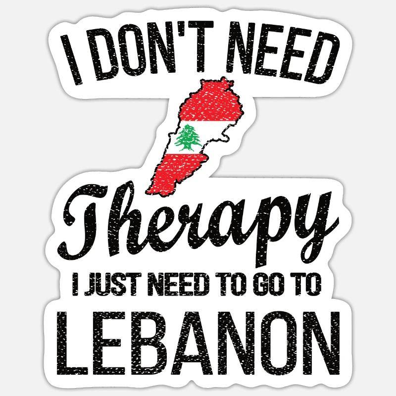 Fier liban liban libanais drapeau libanais Sticker taille S (10 x 10 cm)