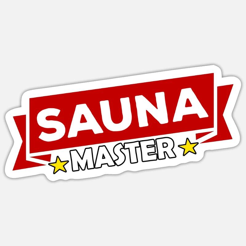 Sauna Master sauna Wellness Spa - Sticker taille S (10 x 10 cm) - blanc mat