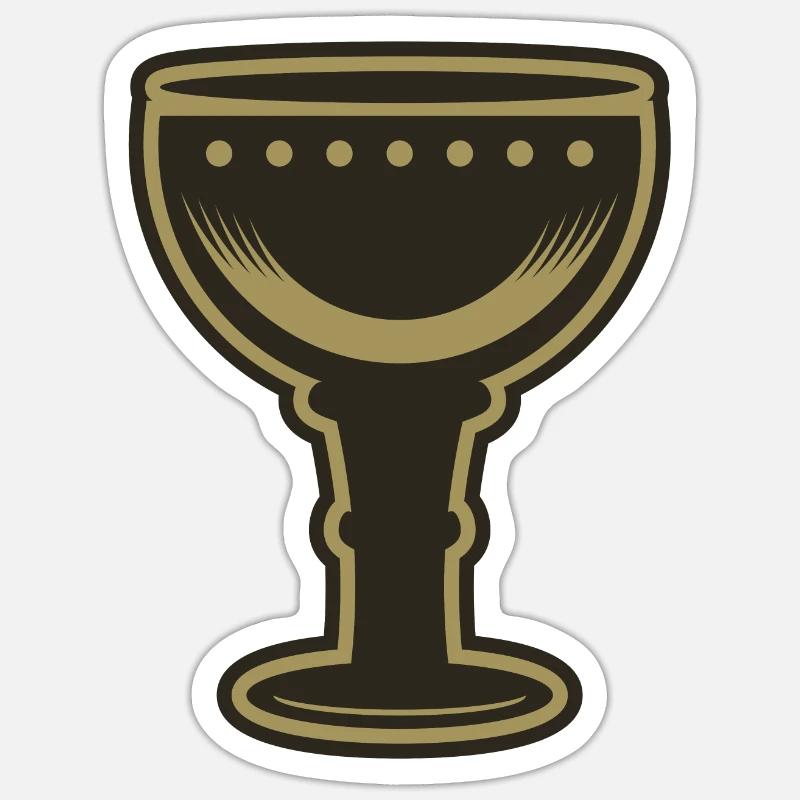 Le Saint Graal - Sticker taille S (10 x 10 cm) - blanc mat