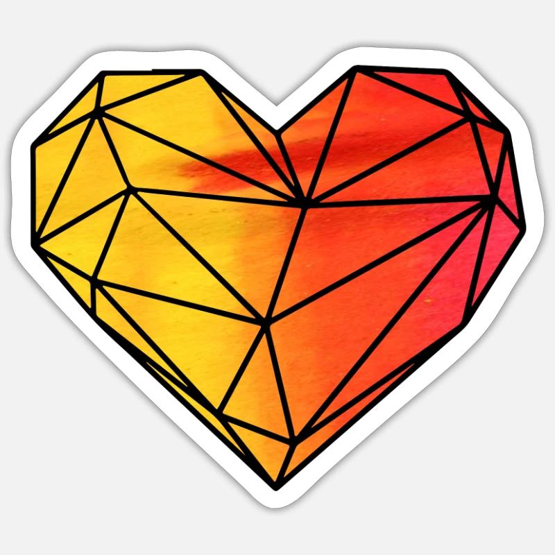 Saint-Valentin Saint-Valentin - Sticker taille S (10 x 10 cm) - blanc mat