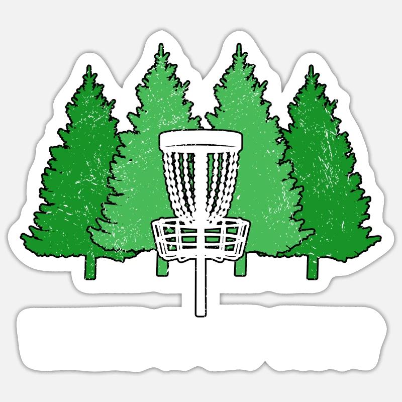 Disc Golf Discgolf - Sticker size S (10 x 10 cm) - white matte
