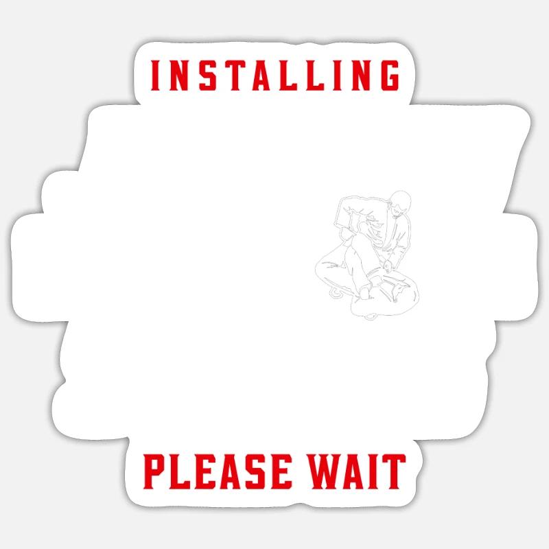 Jiu Jitsu Installing Jiu-Jitsu - Sticker Größe S (10 x 10 cm) - Mattweiß