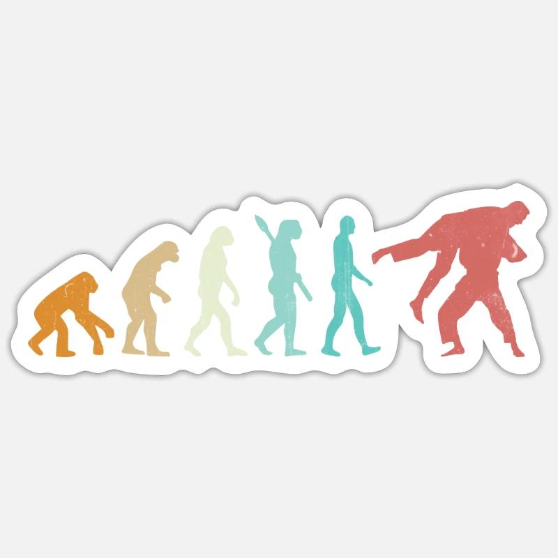 Evolution Jiu Jitsu Martial Arts Sticker size S (10 x 10 cm)