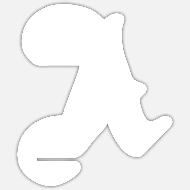 Tshirt alphabet initial A Sticker size S (10 x 10 cm)