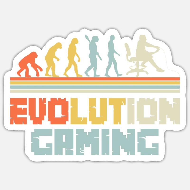 Devis de jeu Evolution Conception de jeu Sticker taille S (10 x 10 cm)