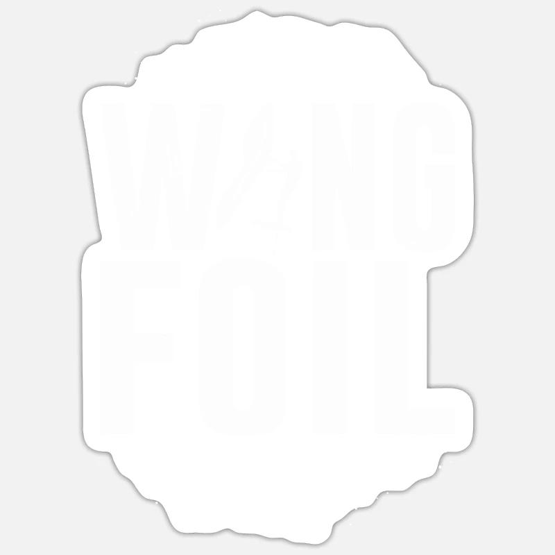 Wing Foil WIng Surf - Sticker taille S (10 x 10 cm) - blanc mat