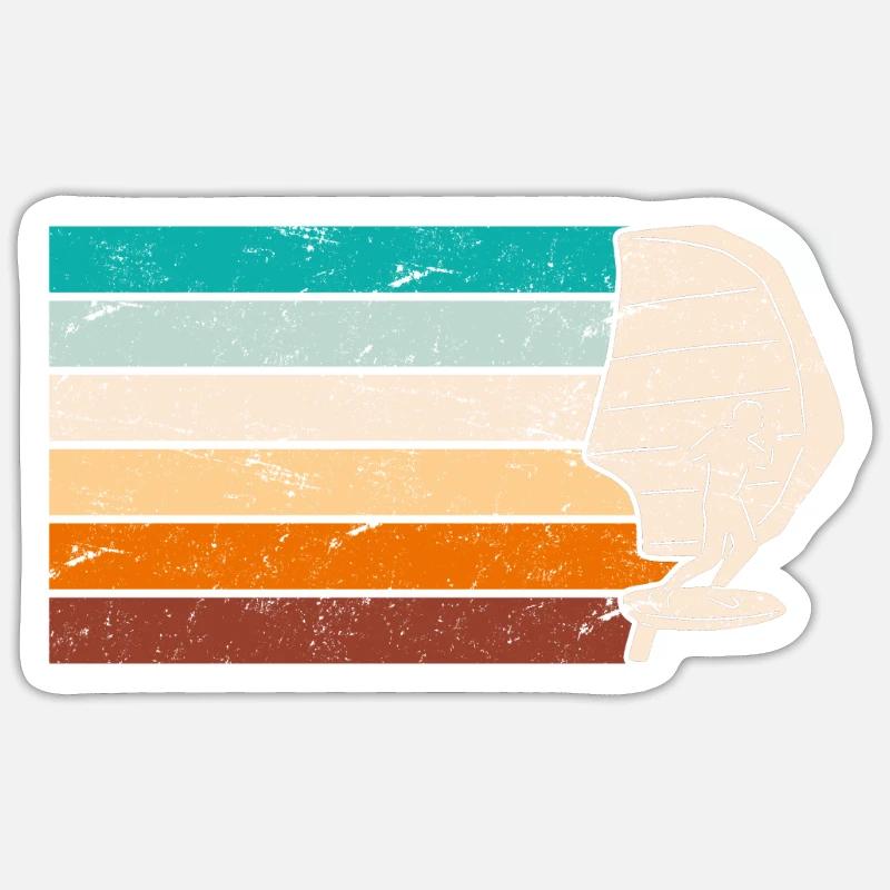Wing Surf Wing Foil Wing Foiler - Sticker taille S (10 x 10 cm) - blanc mat