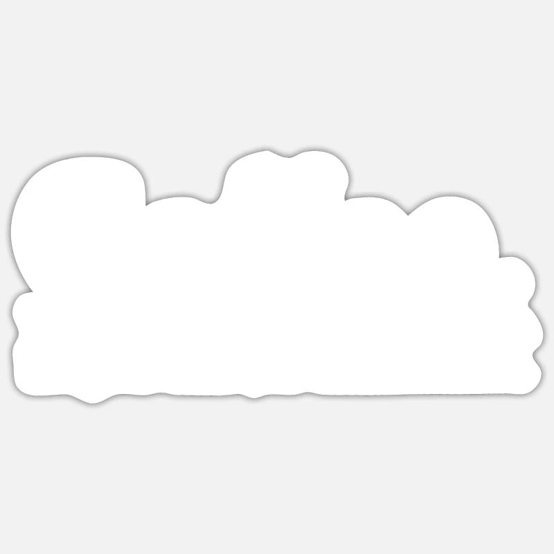 Café - Sticker taille S (10 x 10 cm) - blanc mat