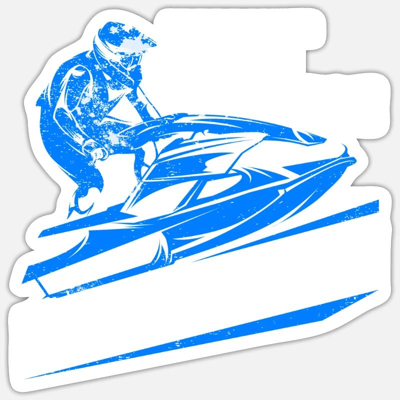 Jetski Jet Ski Snowmobile - Sticker size S (10 x 10 cm) - white matte