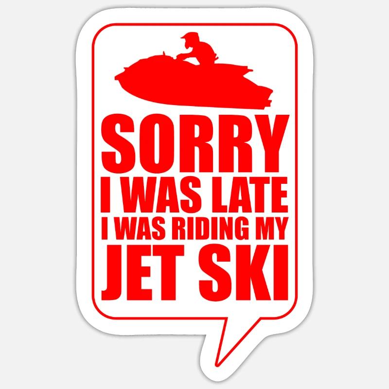Jetski Jet Ski Snowmobile - Sticker size S (10 x 10 cm) - white matte