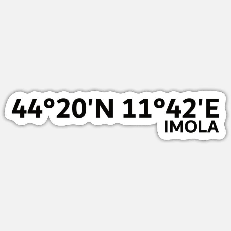 Circuit Emilia-Romagna Imola Coordonnées Sticker taille S (10 x 10 cm)