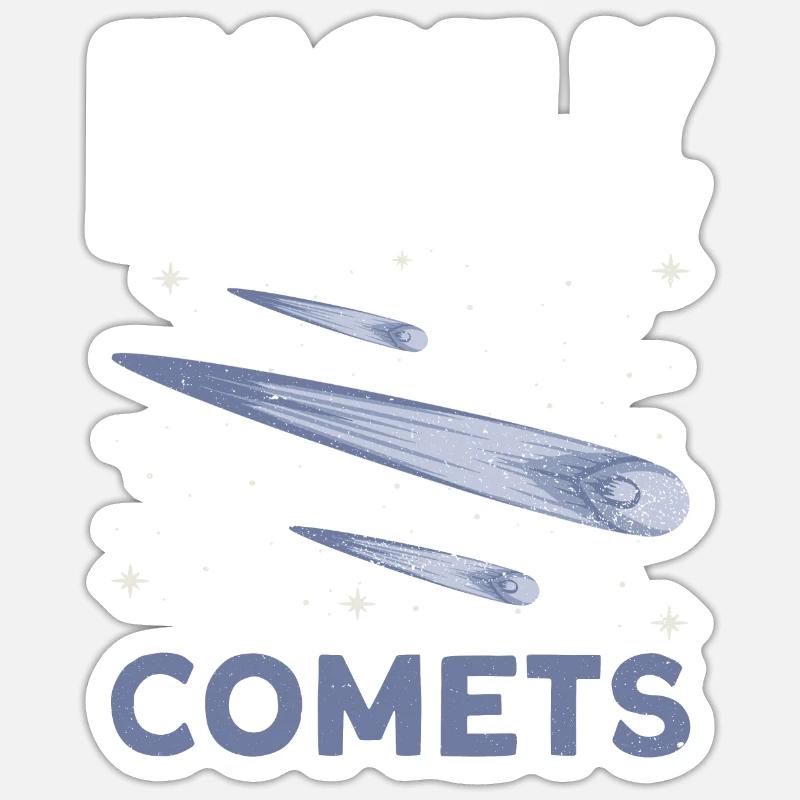 Facilement distrait par les comètes - Comet Tail Star Sticker taille S (10 x 10 cm)
