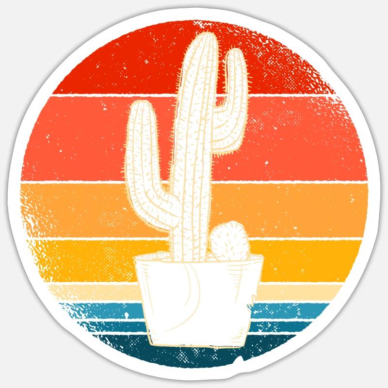 Cactus - Sticker size S (10 x 10 cm) - white matte