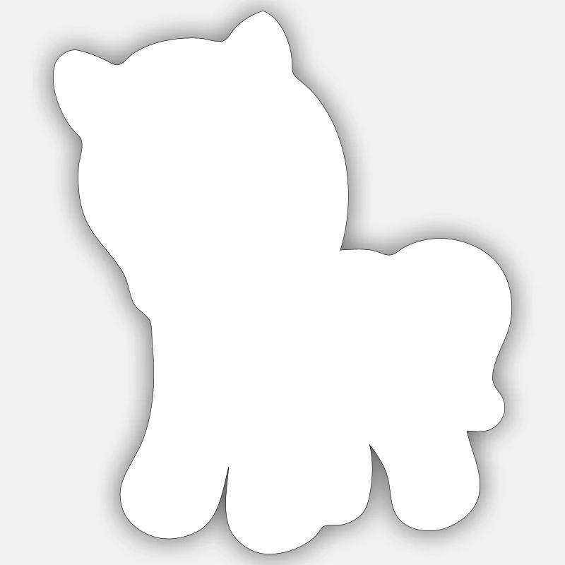 Pferd Comic Tier Sticker Größe S (10 x 10 cm)