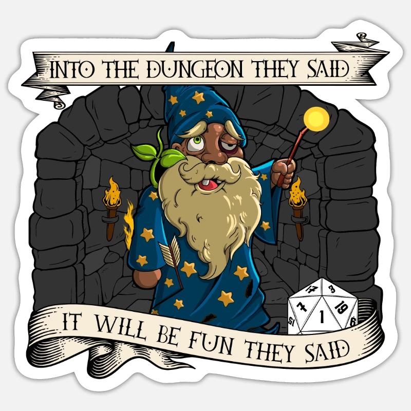 D20 Rollenspiel - It will be fun - Well Crap - Sticker Größe S (10 x 10 cm) - Mattweiß