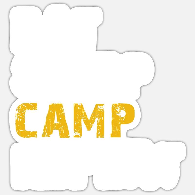 eat sleep camp repeat - Sticker size S (10 x 10 cm) - white matte