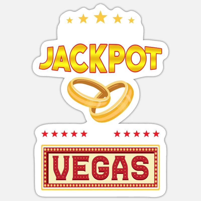 Mariage à Las Vegas - Sticker taille S (10 x 10 cm) - blanc mat