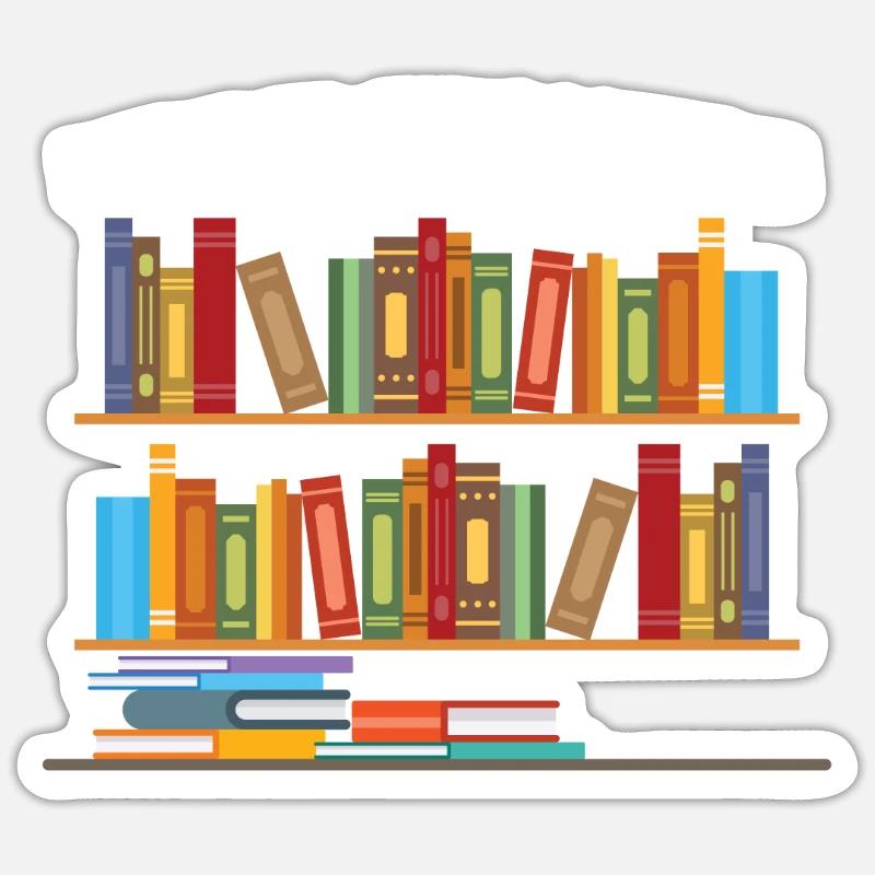 Library Librarian Libraries Gift - Sticker size S (10 x 10 cm) - white matte