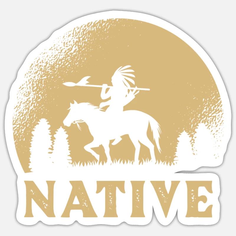 Indian - Sticker size S (10 x 10 cm) - white matte