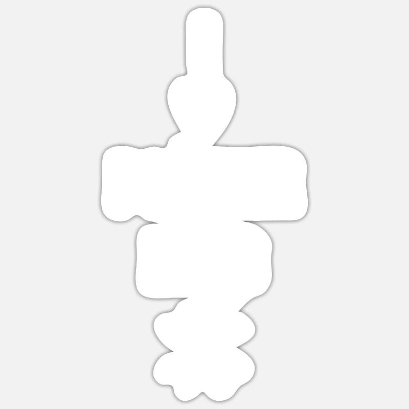 jours de poudreuse - Sticker taille S (10 x 10 cm) - blanc mat