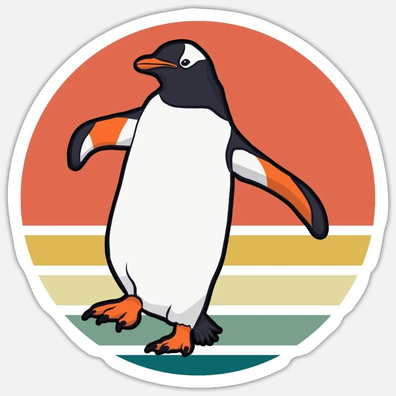 Pinguin - Sticker Größe S (10 x 10 cm) - Mattweiß