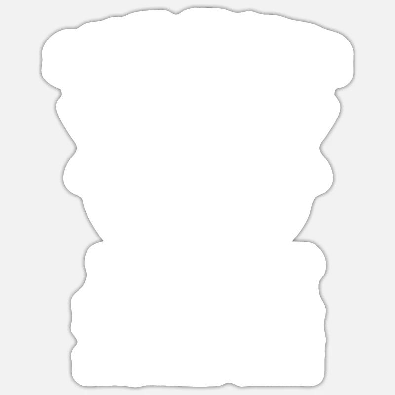 Bras de fer - Sticker taille S (10 x 10 cm) - blanc mat